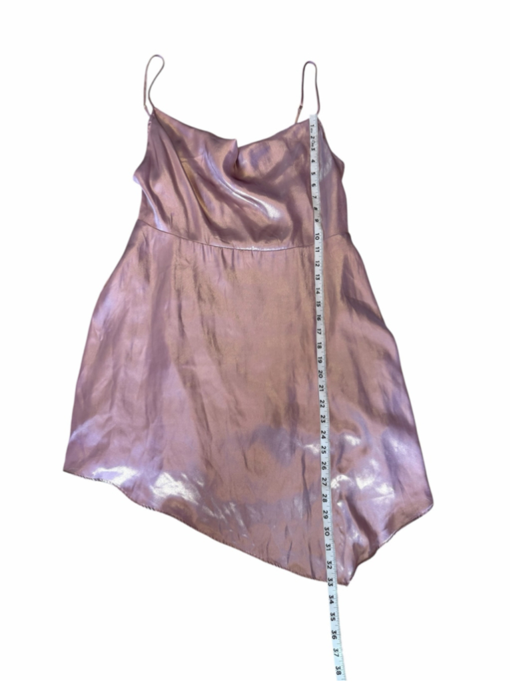 Urban Outfitters Mauve Satin Cowl Neck Mini Slip Dress Y2K Party Size XL - Picture 7 of 11